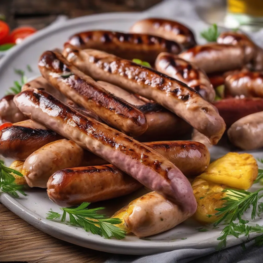 Xúc xích Bratwurst nướng